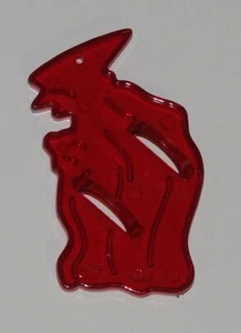 VINTAGE HRM BÖSE HEXE AUSSTECHFORM HALLOWEEN DEKO ROT TRANSPARENT D51 - Bild 1 von 2