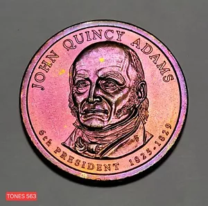 2008-P UNC MONSTER TONED JOHN QUINCY ADAMS DOLLARO PRESIDENZIALE TONI563 - Foto 1 di 2