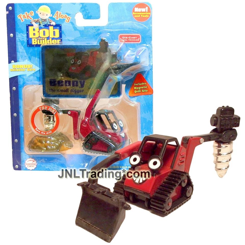 Yr 2006 Bob the Builder Take Along Die Cast - BENNY Small Digger Magnetic Drill - Image 1 of 1