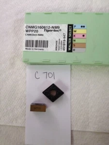 10 NEUE TIGER-TEC/WALTER CNMG 543-NM9 HARTMETALL-EINSÄTZE. GRADE: WPP20. {C701} - Bild 1 von 1