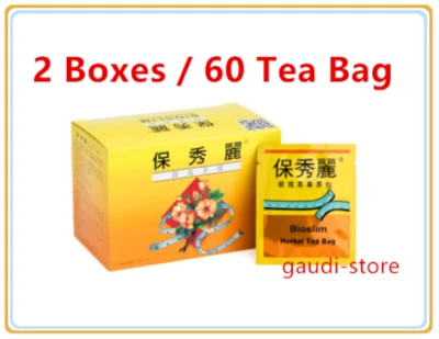 Bioslim Tea Bio Slim Mild Laxative Herbal Tea Bags ( 60 Teabags) 保秀麗窈窕茶 x 2 - Image 1 of 3