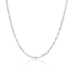 Heart Link Chain Necklace in Sterling Silver, 16 Inches - Picture 1 of 4
