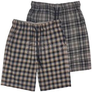 New Mens Pure Cotton Checked Loungewear Shorts Comfort Pyjamas Nightwear M S L - Picture 1 of 14