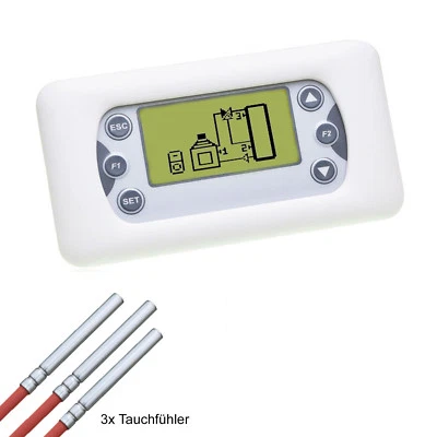 ENVIRON 2 Zonen Temperatur Differenzregler wasserführende Holzkessel , Kaminöfen Ofen