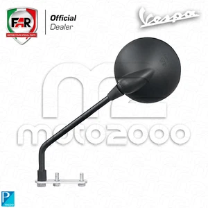 SPECCHIETTO SPECCHIO SINISTRO DESTRO NERO FAR PER VESPA PX 125 150 200 ARCOBALEN - Foto 1 di 5