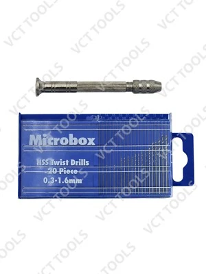 VCT 21pc Precision Mirco Mini Drill Set HSS High Speed Steel 0.3-1.6mm - Image 1 of 4