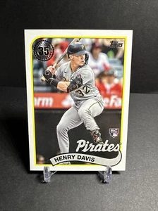 2024 Topps Series 1 Henry Davis 1989 Topps Rookie #89B-28 Pittsburgh Pirates Rc - Picture 1 of 2