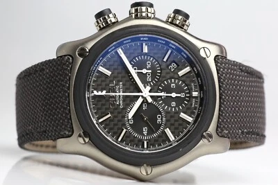 Ebel 1911 BTR Chronograph Automatic Mens Watch, Carbon Fibre Dial, B137L73 - Image 1 of 4