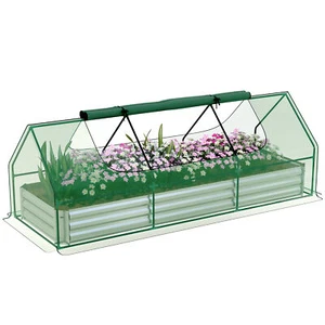 8.6x3ft Raised Garden Bed with Mini Small Greenhouse Cover for Patio Balcony - Picture 1 of 11