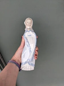 Vintage Lladro Zaphir Porzellan Figur Demure Girl 10" Gebet makellos - Bild 1 von 7