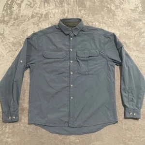 REI Shirt Mens Small Blue UPF 50 Vented Hiking Outdoor Long Sleeve Button Up - Picture 1 of 10