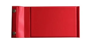 Carpeta intercambiable DIN A6 larga con 2 botones, color: rojo, original ggm, - Imagen 1 de 3