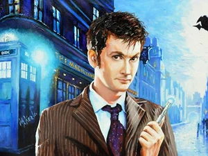 Dr Who TT Art-Iconic Movie Scenes with 6"x8" mounted prints- A4 Framed - Picture 1 of 5