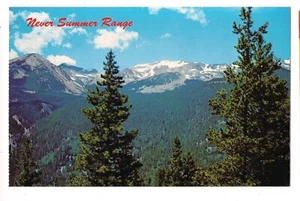 NEVER SUMMER RANGE Headwaters of Colorado River from Trail Ridge Rd CO Postcard - Picture 1 of 2