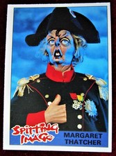 SPITTING IMAGE - Card #04 - "MARGARET THATCHER - PRIME MINISTER" - TOPPS 1990