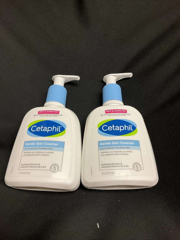 Лот из 2 Cetaphil нежное очищающее средство для чувствительной сухой и нормальной кожи 8 унций Ea - Изображение 1 из 1