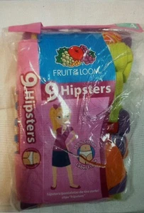 Fruit Of The Loom Girls 9-pack Hipsters Panties OPEN PACKAGE ITEM - Picture 1 of 3