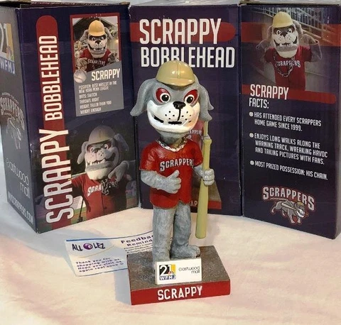 2019 MAHONING VALLEY SCRAPPERS SCRAPPY MASCOT SGA BOBBLEHEAD INDIANS ~ NIB Cover