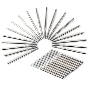 Brocas cilíndricas para tallar aguja de molienda de diamante de 30 piezas para gema de vidrio de roca - Imagen 1 de 17