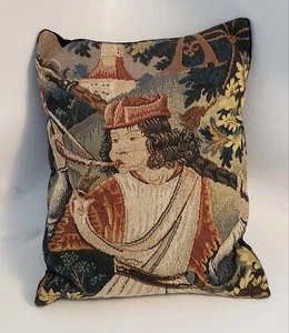Cuscino accento lancio arazzo D' Halluin design medievale francese cerniera nascosta - Foto 1 di 9