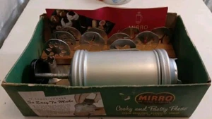 Vintage MIRRO Cooky-Pastry Press (Cookie) 358-AM, 10 Discs, 3 Tips, Wood Holder - Picture 1 of 2