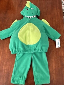 Carter's Halloween Green Dinosaur Plush Costume 3-6m NWT Boys Girls Set 3-6m - Picture 1 of 11