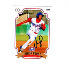 Junior Perez 2021 Stockton Ports signed autograph baseball card San Cristobal e