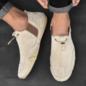 Men's Breathable Sneakers Outdoor Walking Casual Sports Leather Flats Shoes - Picture 1 of 32