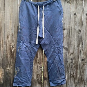 FreeCity Womans Silk Kimono stud pants S Small Blue Floral Free City RARE - Picture 1 of 21