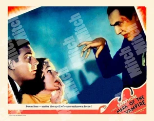 MARK OF THE VAMPIRE 1935 BELA LUGOSI HYPNOTISIERT SEINE BEUTE 11 x 14 LOBBYKARTE - Bild 1 von 1