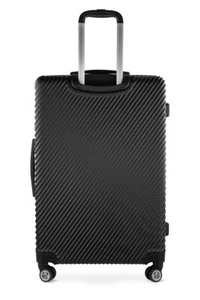 Bugatti New Large Hardside Lightweight Suitcase Black Hard Top Trolley - Picture 1 of 5
