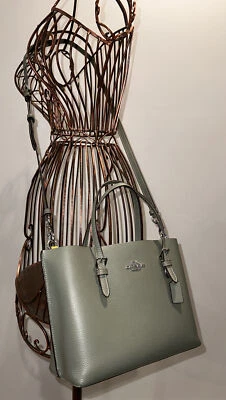 Coach Mollie 25 Tote Crossbody Bag C4084 Dark Sage Double-Faced Leather - Image 1 of 4