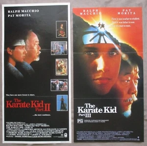 THE KARATE KID 2 & 3 Original Australian daybill movie posters Ralph Macchio MMA - Picture 1 of 3
