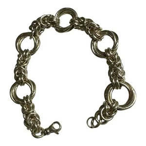 Pulsera entrelazada vintage de plata de ley 925 - Imagen 1 de 6
