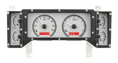 Sistema de medidor analógico Dakota Digital 84-87 Buick Regal prata vermelho VHX-84B-REG-S-R - Imagem 1 de 4