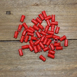 LEGO Part 89678 Red Technic Pin 1/2 with Friction Ridges Qty 50 - Picture 1 of 1