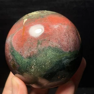 Rare 522G Natural Orbicular Ocean Jasper Sphere Stone Healing Madagascar L6999 - Picture 1 of 12