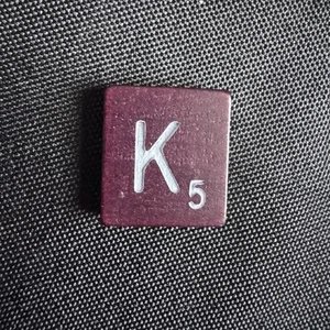 VTG Scrabble Game Deluxe Edition Replacement Red Letter Tile “K” Only - Maroon - Picture 1 of 1