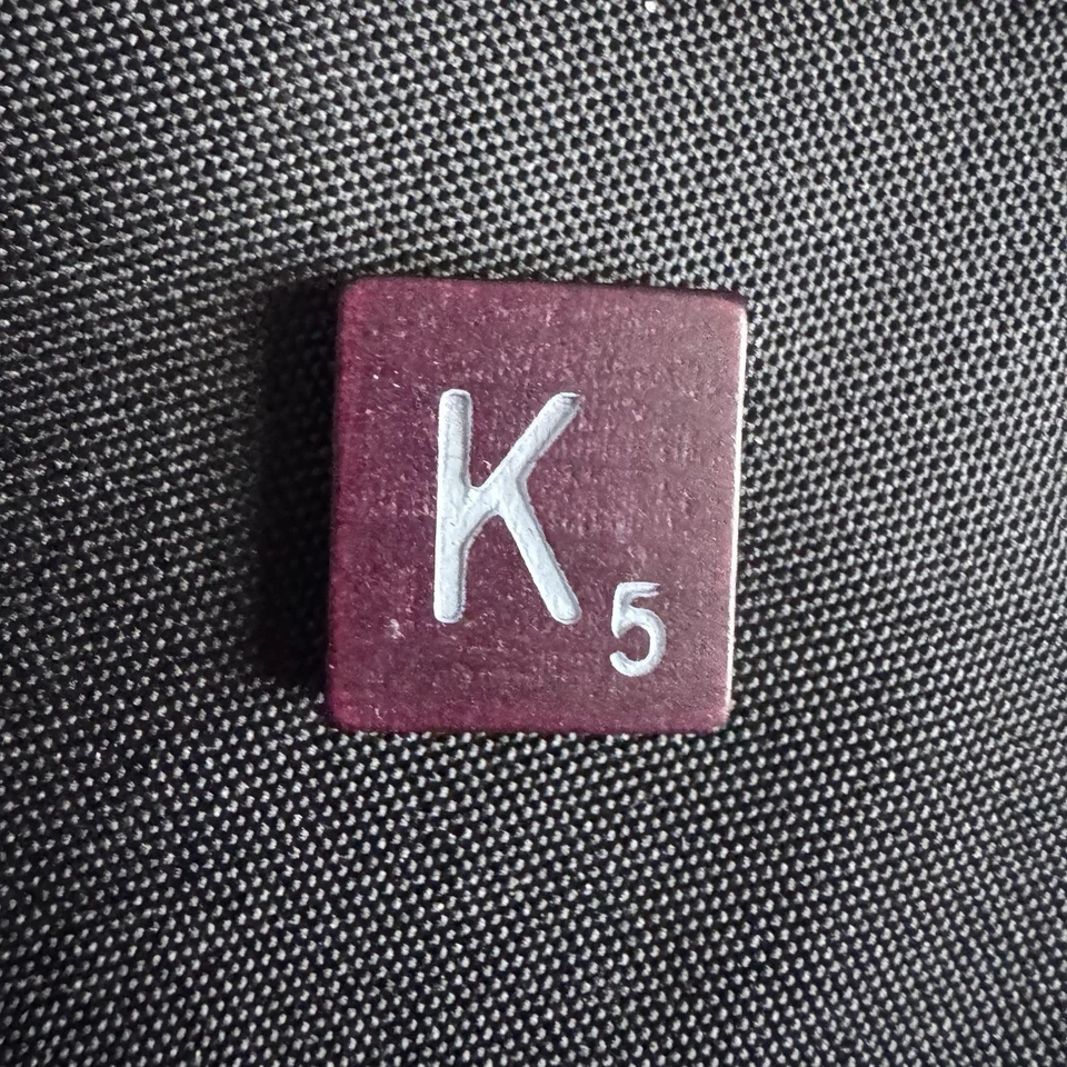 VTG Scrabble Game Deluxe Edition Replacement Red Letter Tile “K” Only - Maroon - Image 1 of 1