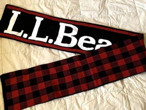 Sciarpa doppio strato spessa L.L.Bean Buffalo Check 68" x 8" unisex nuova senza etichette - Foto 1 di 3