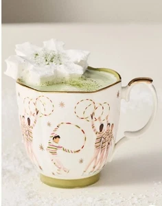 Anthropologie New York City Ballett Becher Nussknacker Zuckerstangen Neu - Bild 1 von 3