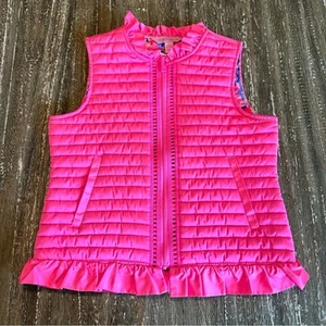 Girl’s Lilly Pulitzer Levie Vest in Tiki Pink, Size Large (8-10) - Picture 1 of 3