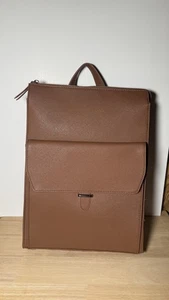 New Womens Samsonite Executive Leather Convertible Backpack Color Cognac - Picture 1 of 16