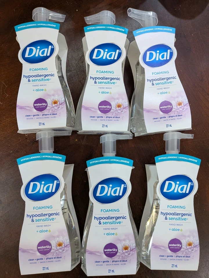 6*Dial Foaming Liquid Hand Soap + Aloe waterlily Scent 7.5 fl oz. - Image 1 of 1