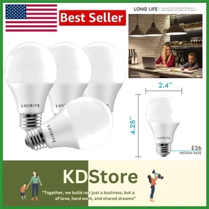 Energy-Efficient 60W LED White Bulb, Dimmable, 800 Lumens (4-Pack) - Picture 1 of 10