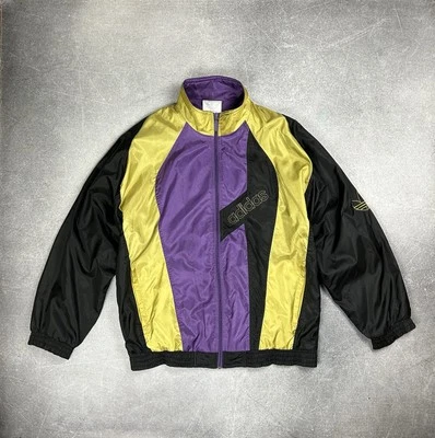 Chaqueta deportiva vintage Adidas años 90 de gran tamaño D6 (M) púrpura foto camión trasero Foto 1 de 4