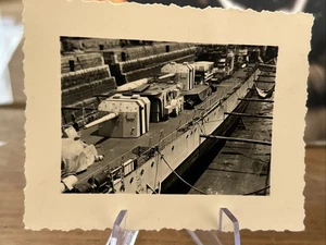 Foto Wk2 Wehrmacht Marine Schlachtschiff Geschützturm - Bild 1 von 3