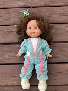 Vintage 1985 Panosh Place Honey Comb braune Haare Puppe mit Pullover und Schuhen - Bild 1 von 13