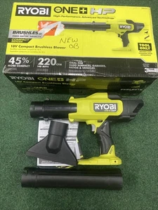 Soplador compacto RYOBI HP 18V sin escobillas inalámbrico 220CFM 140 MPH (solo herramienta) nuevo OB - Imagen 1 de 10