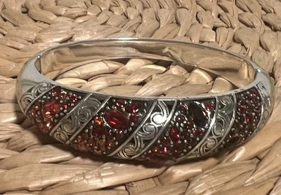 Brazalete Brazalete Brighton Crystal Voyage Red Berry Cristales Swarovski Plata De Colección Foto 1 de 4